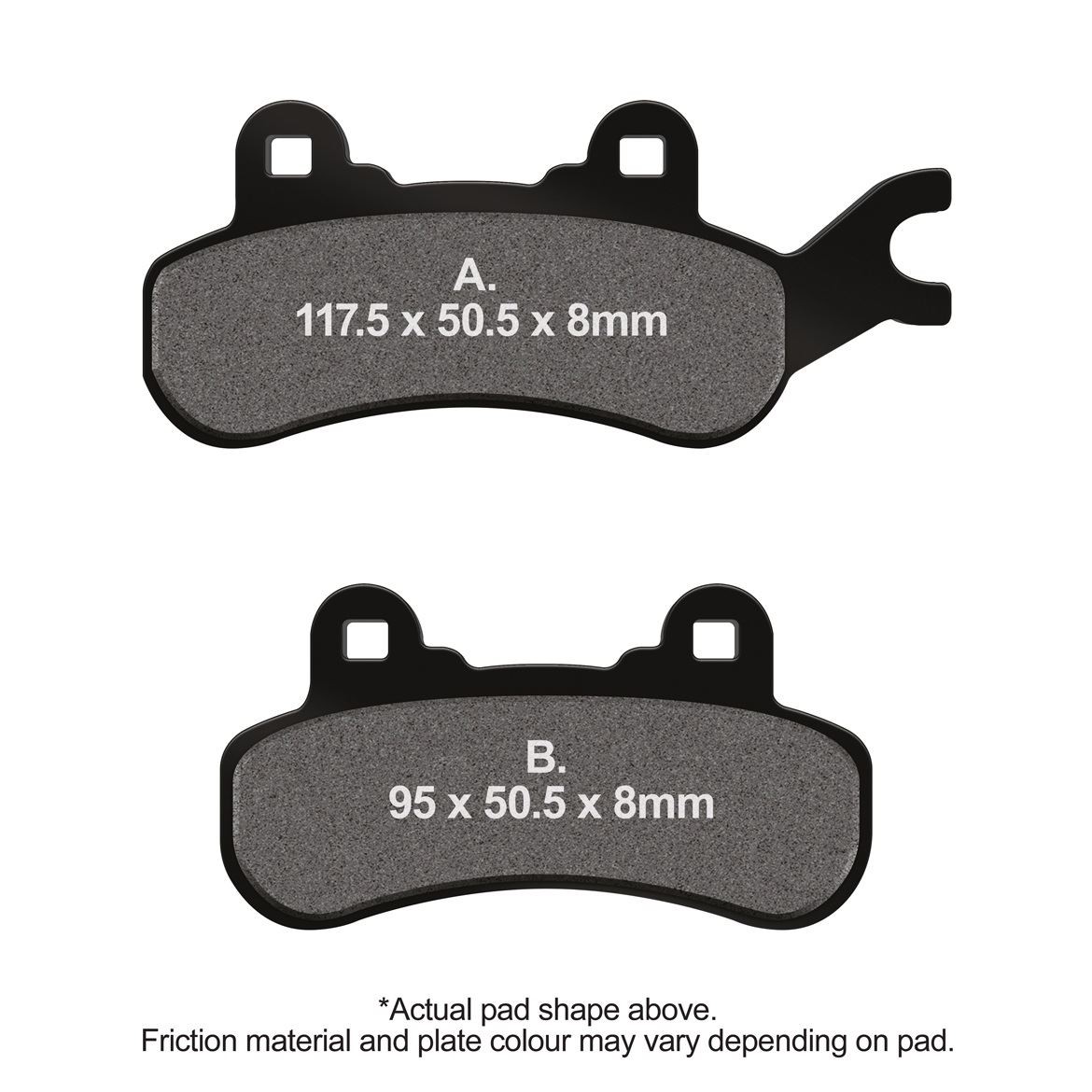 EBC Motorcycle TT Brake Pads Rear Left for Can Am Traxter T HD8 2018 - 2019