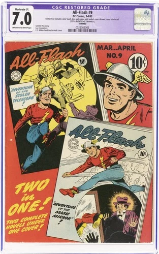ALL-FLASH #9 CGC 7.0R FN/VFN High Grade Scarcer Issue 1943 Golden Age
