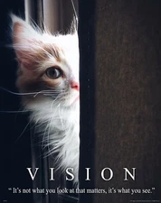 Cat Motivational Poster Art Print Wall Decor Kitten Toys Vet Pet Supplies Vision