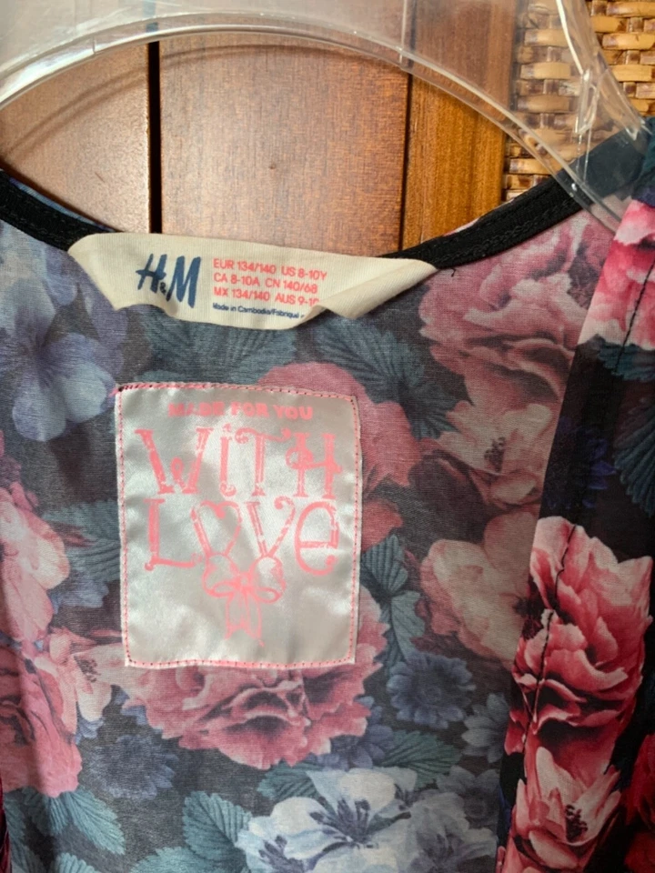 2 Girls’ Shrugs : H &M blue Floral (8-10 years) + Cherokee Sheer Cream 7- 8 year - Изображение 3 из 4