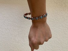 Turquoise Copper Magnetic Bracelet Men Balance Energy Power Christmas Gift him