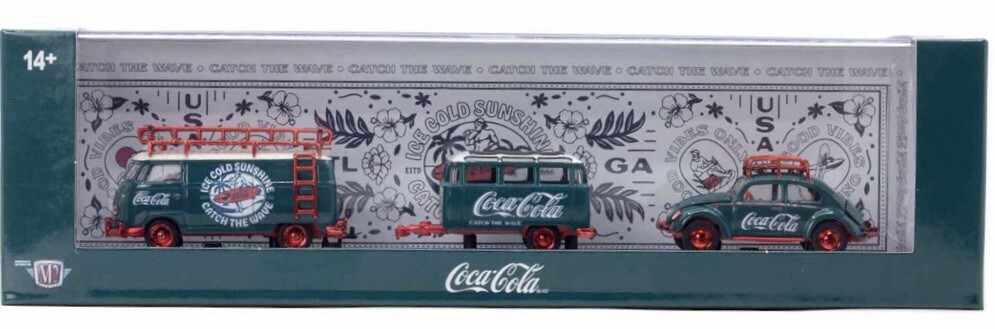 M2 MACHINES CHASE AUTO HAULERS 1960 VW DELIVERY VAN & 1953 VW BEETLE DELUXE USA