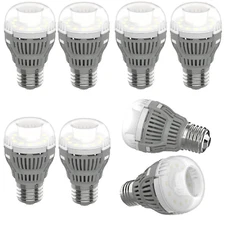 8 Pack LED Light Bulb 100W Equivalent 8W 800LM 5000K Clear White Outdoor Indoor