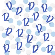 Blue Glitter 12 Confetti 12th Birthday Number Confetti 200pcs Anniversary Par...