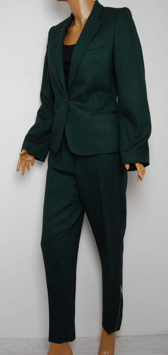 Stella McCartney Women Dark Green Pant Suit Wool Blend