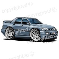 To Fit Ford Sapphire Cosworth - Vinyl Wall Art Sticker - Grey