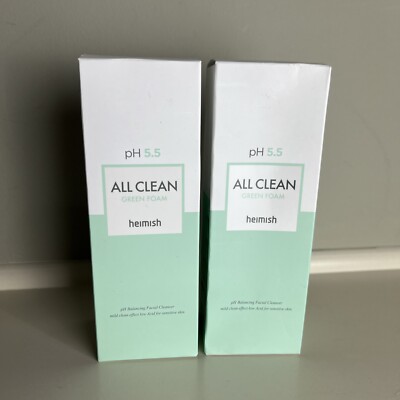 2-Heimish All Clean Green Foam ph 5.5 Balancing Facial Cleanser Exp: 03/16/2025