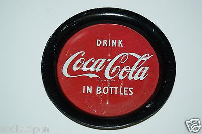 WOW Nice Red Coca Cola Coke Logo Small Metal Tray Single Bottle Drink Coaster 
