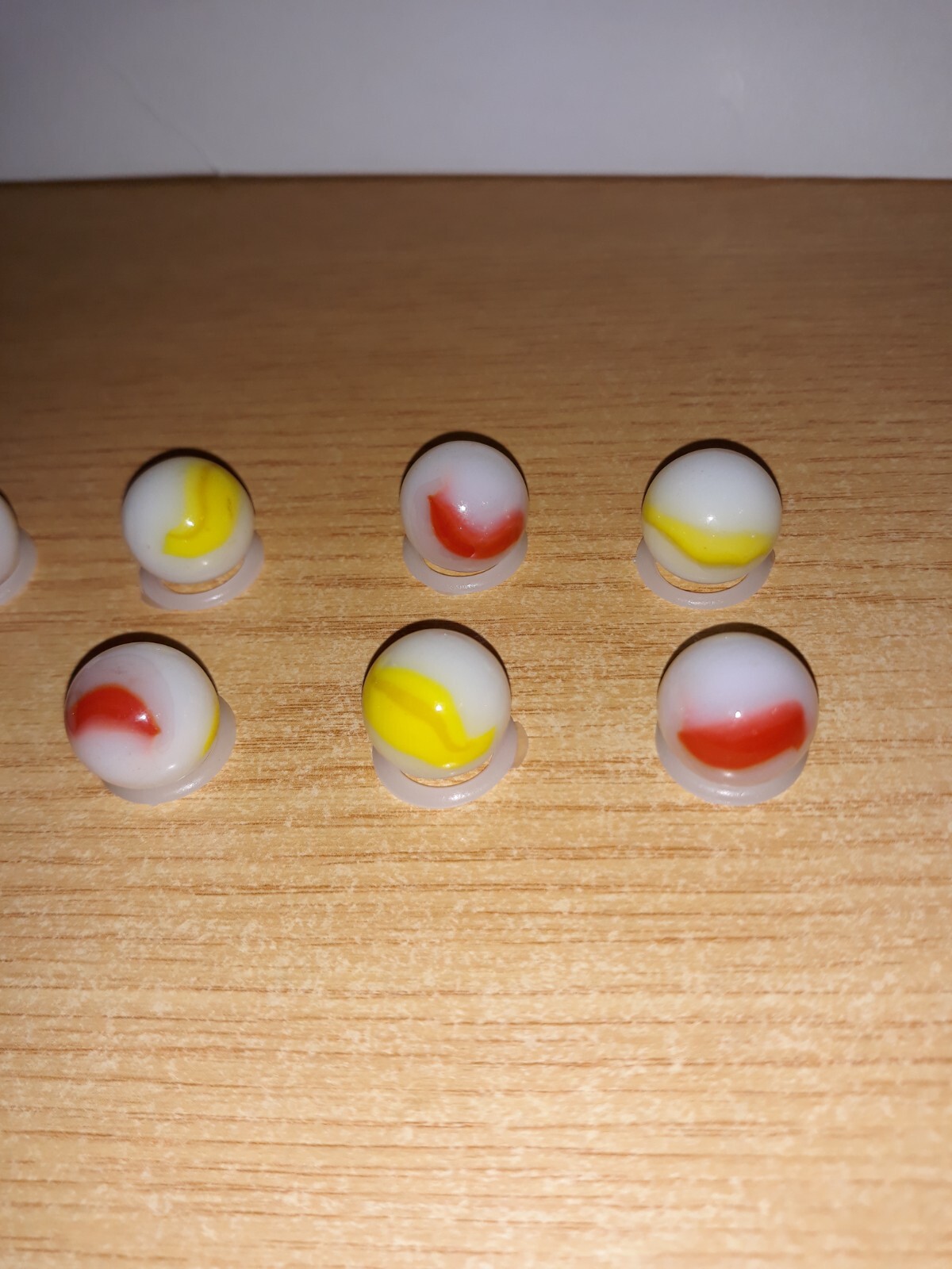 Vintage 10 Lot Marble King Patch Rainbow Mustard Ketchup Marbles Egg