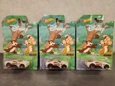 (3) Hot Wheels Disney 90 years Diecast Chip N Dale 2018 NEW