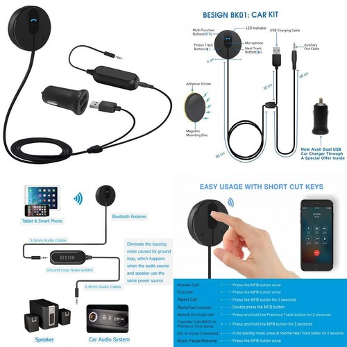 Besign BK01 Bluetooth 4.1 Car Kit Hands 