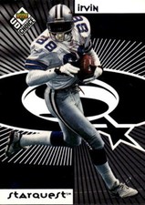 1998 UD Choice Michael Irvin / Kevin Dyson #SR10 StarQuest/RookQuest Blue 8K