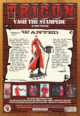 2000 Previews Trigun Vash the Stampede Figure Print Ad/Poster