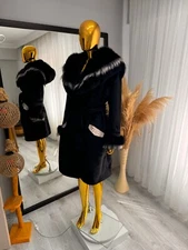 Women's Winter Coat Real Fox Fur Coat Soft Stylish Free shipping