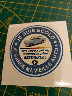 Aufkleber Sticker Trabant 601 Ich bin umweltfreundlich Ich behalte mein altes Auto