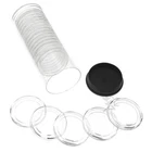 20 AirTite H32 Direct Fit 1oz Gold Eagle Coin Holders & Black Plug Capsule Tube