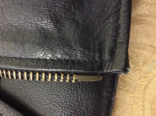 Leather Jacket S Black Motorcycle Biker Zip Out Liner X Element lace sides vents - Picture 4 of 16