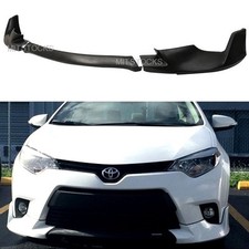 For 2014-2016 Toyota Corolla Base Model Pu Add-on Front Bumper Lip Spoiler 3 Pcs