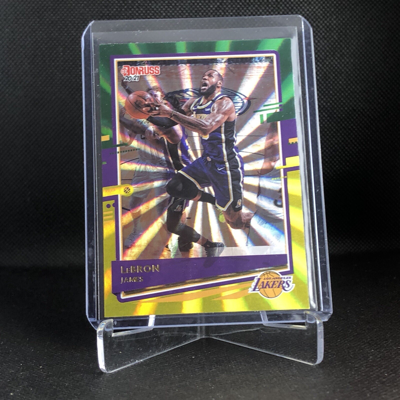 2020-21 Panini Donruss - Green & Yellow Laser #12 LeBron James