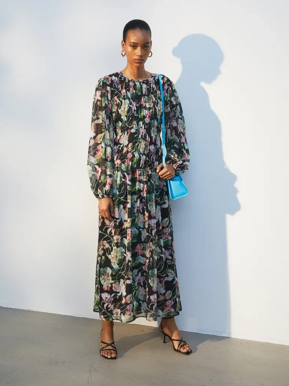 H and m smock best sale dress