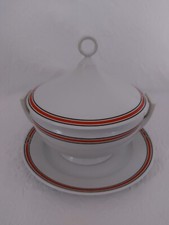 Zuppiera con piatto grande, Porcellana Richard Ginori, Modello Impero 1976