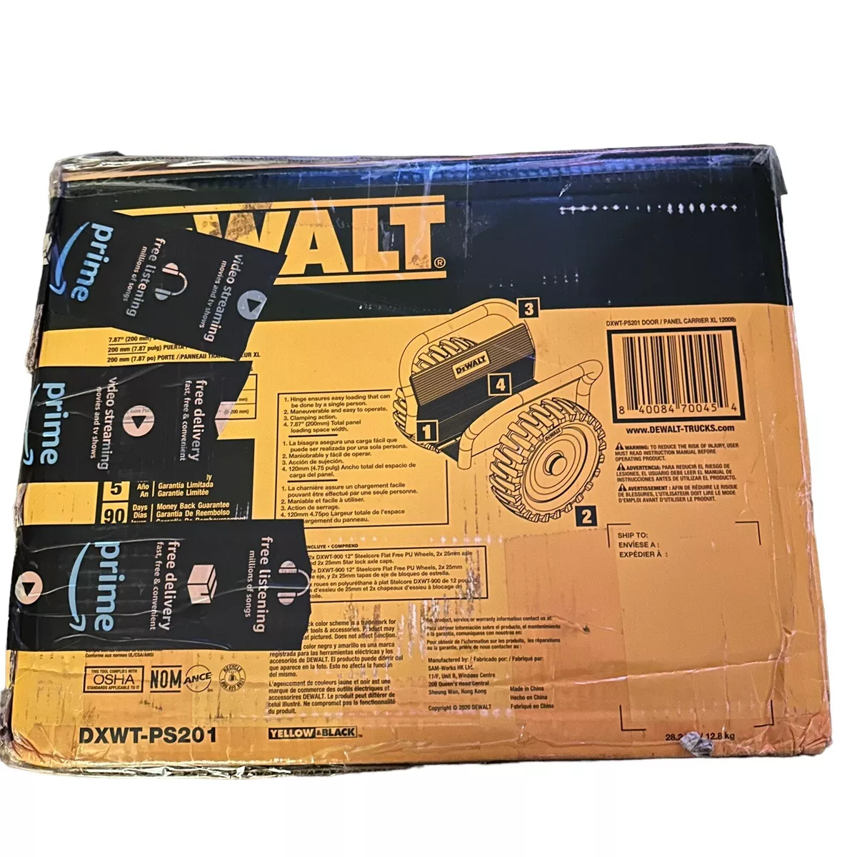 Dewalt 1200 lb Capacity Door Frame and Panel Dolly Material