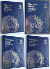Set of 4 - Whitman Morgan Silver Dollars Coin Folders Number 1-4 1878-1921 Book