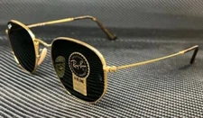 RAY BAN RB3548N 001 Gold Hexagonal 54 mm Unisex Sunglasses