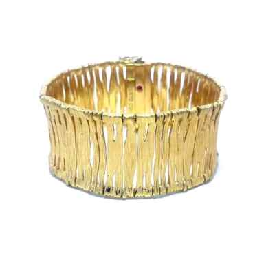 Roberto Coin Elephantino Gold Bracelet Elephant Skin 18K Yellow 7 in.