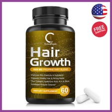 Advanced Anti Hair Loss Capsules DHT Blocker Fast Hair Growth Vitamins 60 Pills