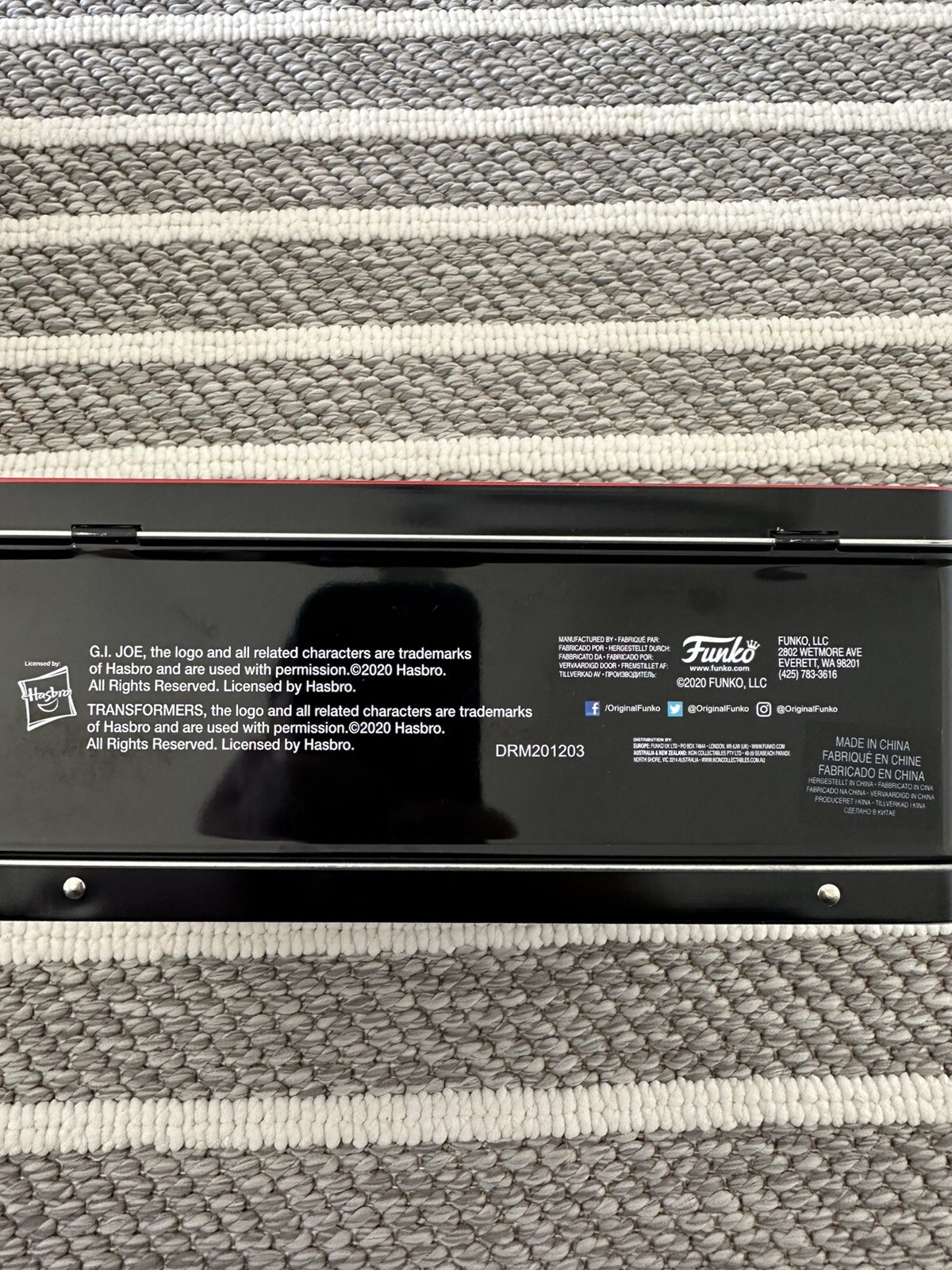 Transformers & G.I. Joe lunch box w/soundwave & starscream funco pops