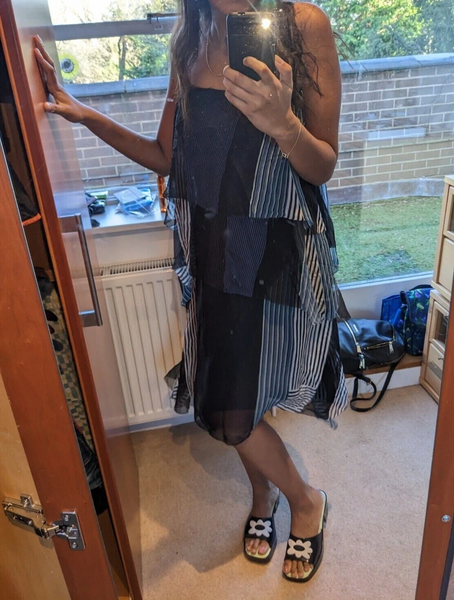 Navy silk cheap dress uk