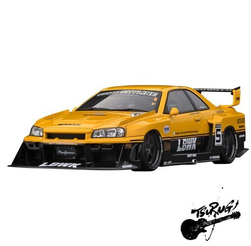 ignition model 1/18 LB-ER34 Super Silhouette SKYLINE Yellow ignition model 1/18 LB-ER34 Super Silhouette SKYLINE Yellow