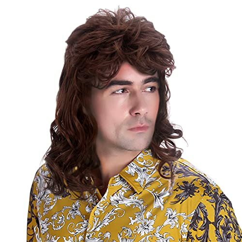 Mullet Wigs For Men 70 039 S Disco Party Wig Long Curly Wig Synthetic Hair Funny Wig Ebay