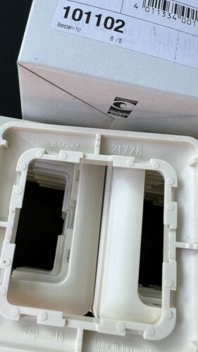 Berker Modul 2 weiß glänzend 1-fach Rahmen 101102 cremeweiß 21776 Einfach 1er - Bild 2 von 4