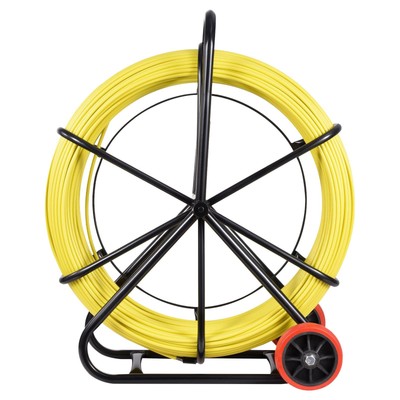 Fish Tape Puller W/wheel Fiberglass 427Ft 1/3 Inch Wire Cable Running Duct Roder