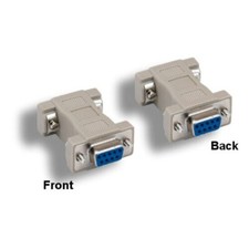 2X D-Sub DB9 Female to DB9 Female Molded Adapter 9Pin RS232 Straight Through