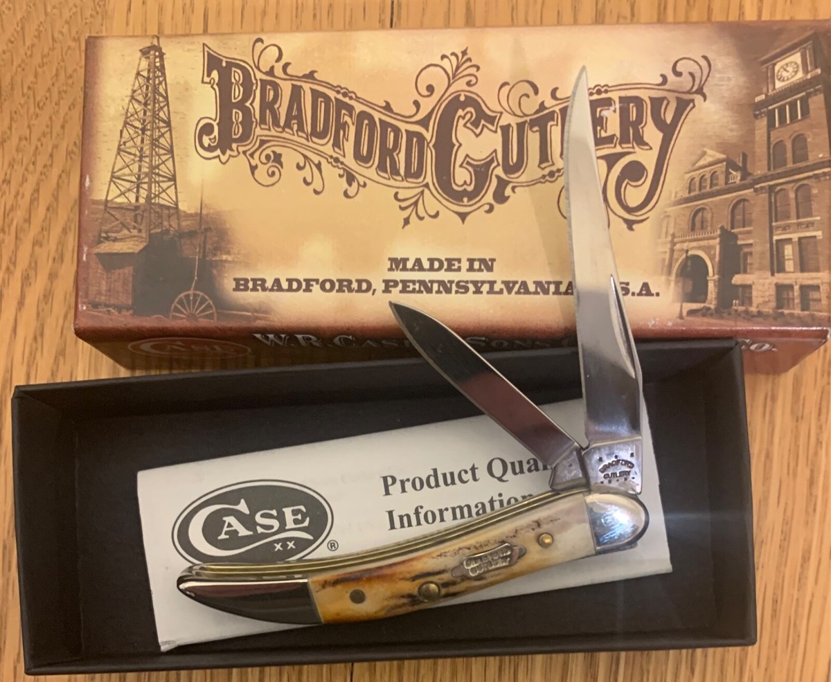CASE BRADFORD CUTLERY STAG TINY TOOTHPICK KNIFE NEVER USED