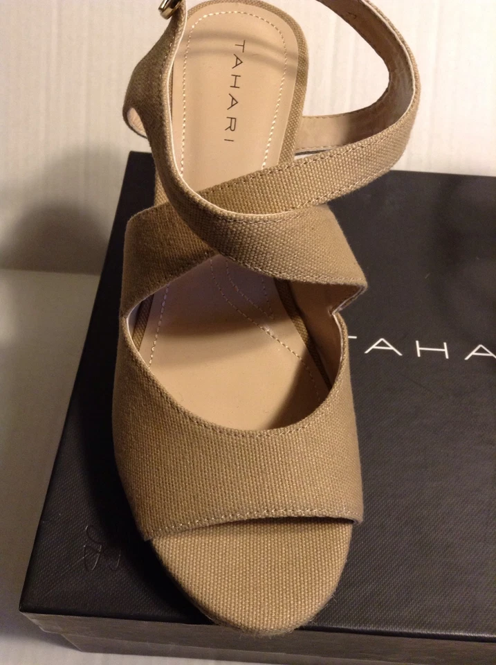 Очаровательный Тахари новый W коробка натуральный холст клинья размер 7B - Изображение 2 из 4