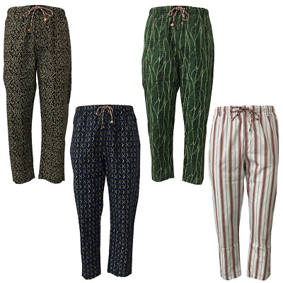 BottegaChilometriZero men's pattern pants with elastic and lace mod DU20038 