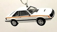 1980 for Ford Mustang Christmas Ornament 1:64 White
