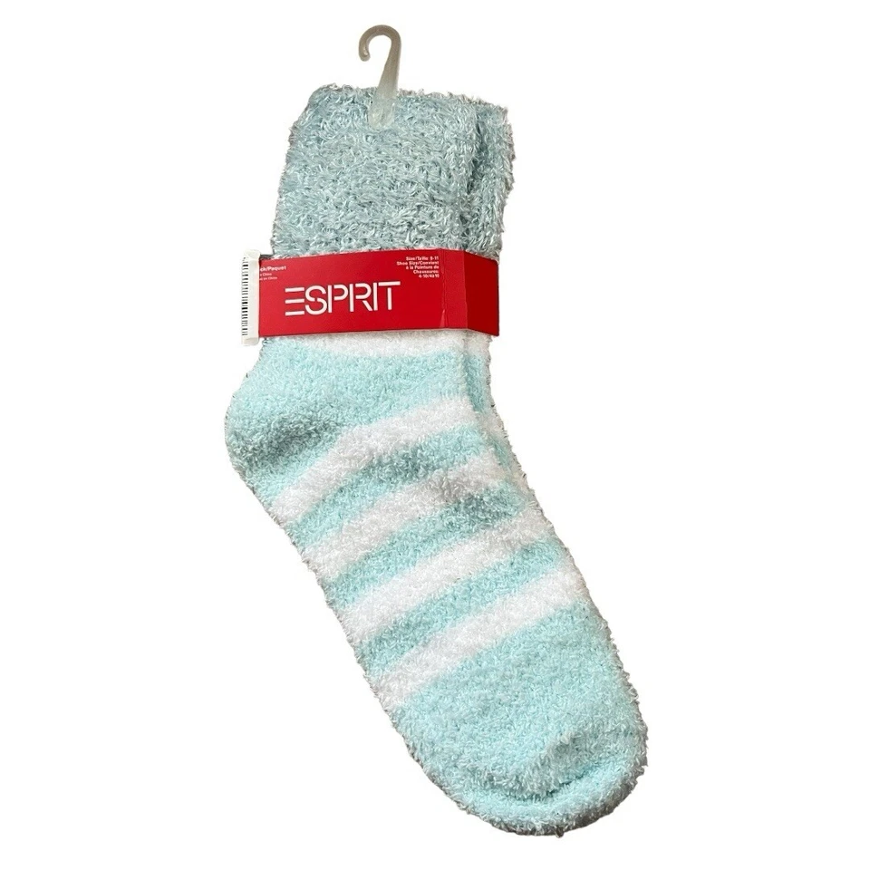 Esprit Bebé Azul/Blanco Súper Suave Difuso Acogedor Calcetines, Talla 9-11 Foto 3 de 4