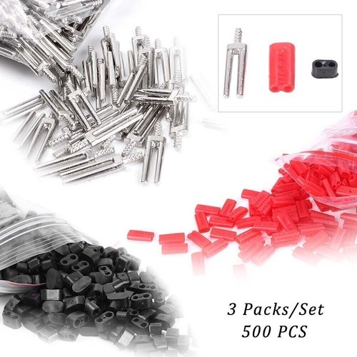 500pcs 3 Packs Dental Master Twin Double II pins & Plastic Sleeves ...