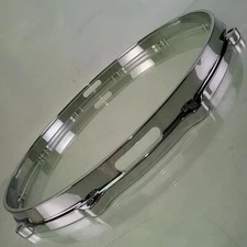 Gretsch 14" Die-Cast 10-Lug Snare Drum Resonant Rim/Hoop Vintage Chrome#4158 70s