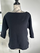 Banana Republic Black Ribbed Sweatshirt Size XS