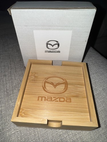 Mazda Wooden Car Coasters Set 