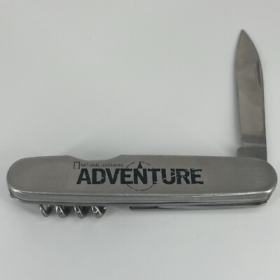 National Geographic Adventure Folding Knife Multi-Tool Bottle Opener Corkscrew