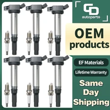 UF487 6 Ignition Coils + 6 Spark Plugs for 3.5L Camry Lexus ES350 Toyota Avalon