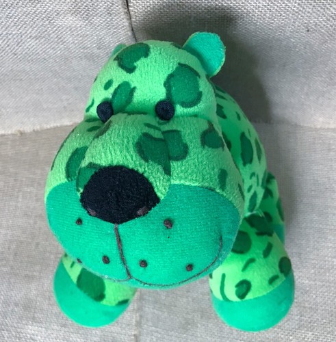 Juguete de peluche de guepardo verde Pier 1 novedad caprichoso divertido gato salvaje - Imagen 3 de 9