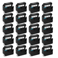 20PK for Brother Tape Label M-K231 MK231 M231 Black on White P-touch PT-100 12mm